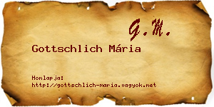 Gottschlich Mária névjegykártya